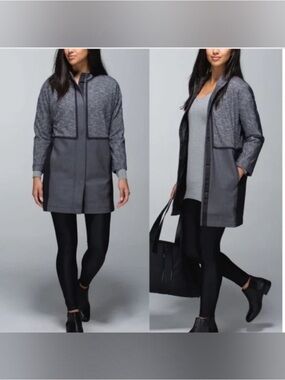 Lululemon Cocoon Car Jacket Sz S Black/Grey Like New